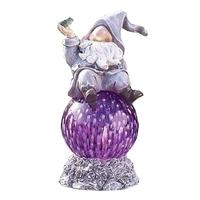 Roman 5.5" Gnome Purple LED Solar Roman Figurine