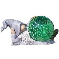 View 5.5" Gnome Green LED Solar Roman Figurine