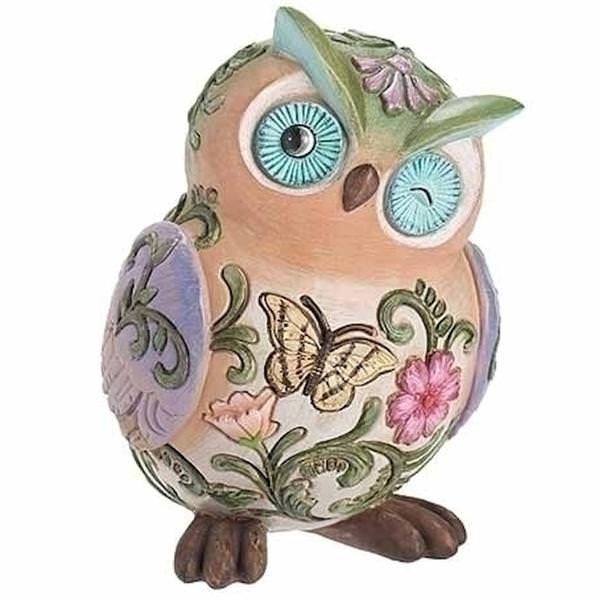 6" Colorful Owl Roman Figurine