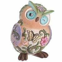 View 6" Colorful Owl Roman Figurine