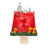 View 5" Snoopy and Woodstock Reveal Tent Christmas Night Light