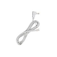 Satco 8' White Cord Flat Molded Plug