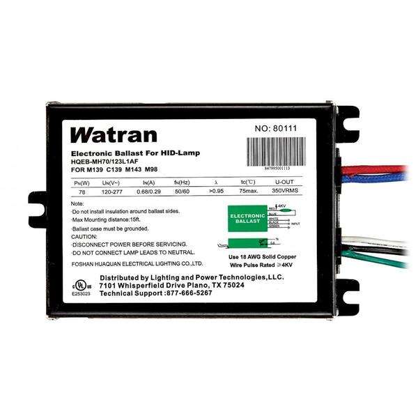120/277 volt Electronic Rectangular HID Ballast