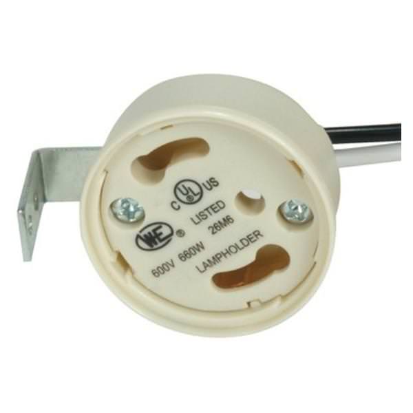 600 Volt 660 Watt 3 Step Safety Design GU24 Twist and Lock Base L- Bracket