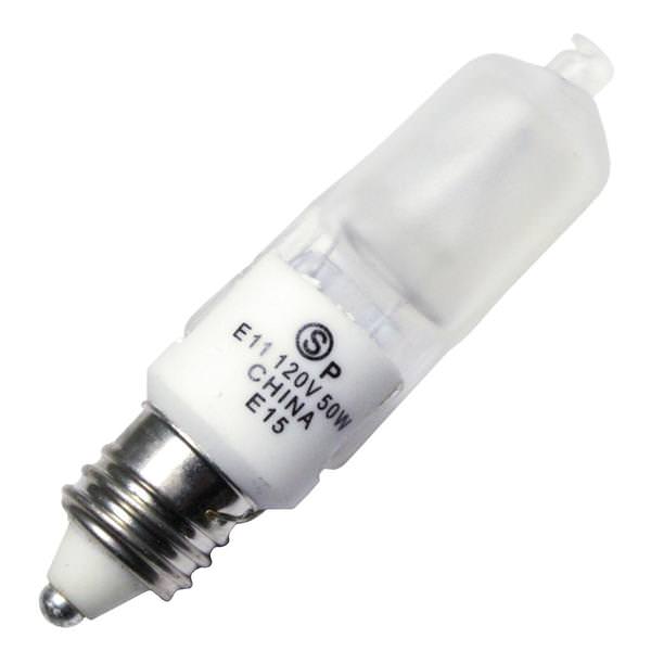 50 watt 120 volt T4 Miniature Candelabra Screw Base 2900K Warm White