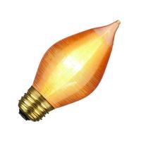 Satco 40 watt 120 volt C15 Medium Screw Base Amber Spun