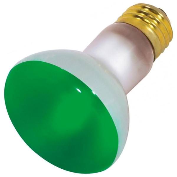 50 watt 130 volt R20 Medium Screw Base Green Dimmable Flood