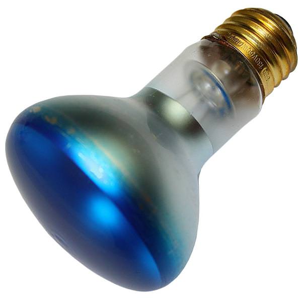 50 watt 130 volt R20 Medium Screw Base Blue Flood