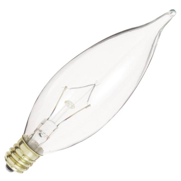 60 watt 120 volt CA10 Candelabra Screw Base 2700K Warm White Dimmable