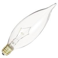 Satco 60 watt 120 volt CA10 Candelabra Screw Base 2700K Warm White Dimmable