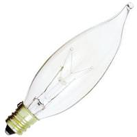 Satco 15 watt 120 volt CA8 Candelabra Screw Base 2700K Warm White  Dimmable