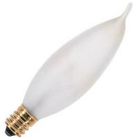 Satco 25 watt 120 volt CA8 Candelabra Screw Base 2700K Warm White Dimmable