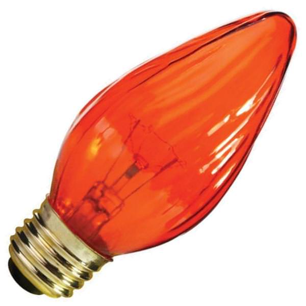 25 watt 120 volt F15 Medium Screw Base Amber Dimmable