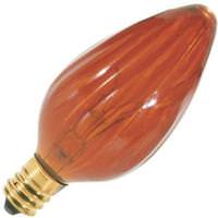 View 25 watt 120 volt F10 Candelabra Screw Base Amber Dimmable