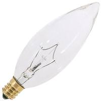 Satco 25 watt 220 volt B10 Candelabra Screw Base 2700K Warm White Dimmable