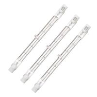 Satco 500 watt 120 volt T3 Recessed Single Contact Base 2900K Warm White Clear (3 pack)