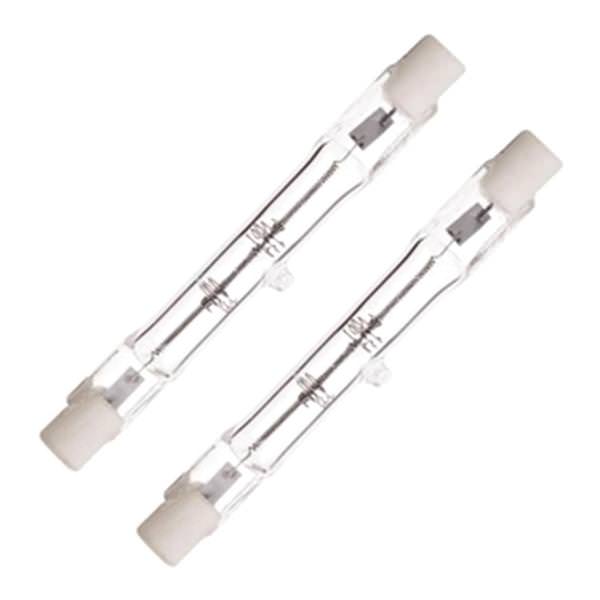 100 watt 120 volt T3 Recessed Single Contact Base 2900K Warm White Clear (2 pack)
