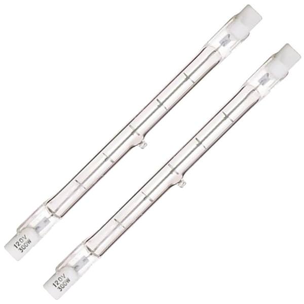 300 watt 120 volt T3 Recessed Single Contact Base 2900K Warm White Clear (2 pack)