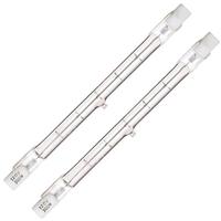 Satco 300 watt 120 volt T3 Recessed Single Contact Base 2900K Warm White Clear (2 pack)