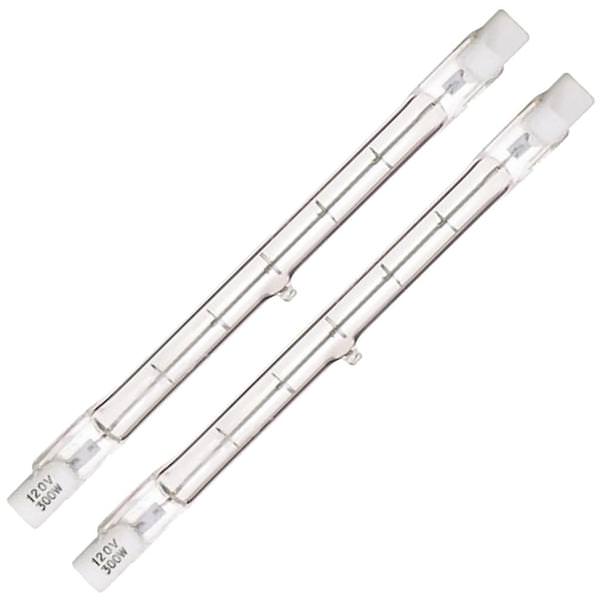 500 watt 120 volt T3 Recessed Single Contact Base 2900K Warm White Clear (2 pack)