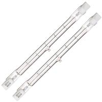 Satco 500 watt 120 volt T3 Recessed Single Contact Base 2900K Warm White Clear (2 pack)