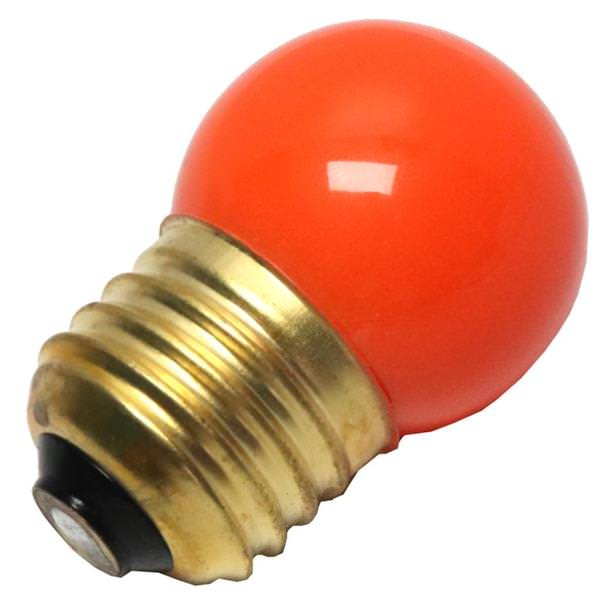 7.5 watt 120 volt S11 Medium Screw Base Orange