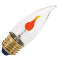 Satco 3 watt 120 volt CA10 Medium Screw Base 2700K Warm White Dimmable Flicker Flame