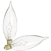 Satco 60 watt 120 volt CA10 Candelabra Screw Base 2700K Warm White Dimmable (2 pack)