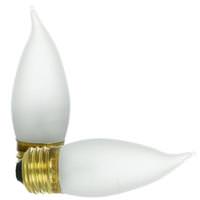 Satco 25 watt 120 volt CA10 Medium Screw Base 2700K Warm White Dimmable (2 pack)