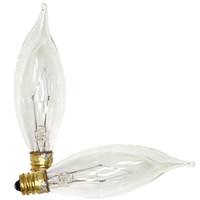 GE 60 watt 120 volt CA10 Candelabra Screw Base Crystal Clear (2 pack)