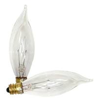 Satco 25 watt 120 volt CA8 Candelabra Screw Base 2700K Warm White Dimmable (2 pack)