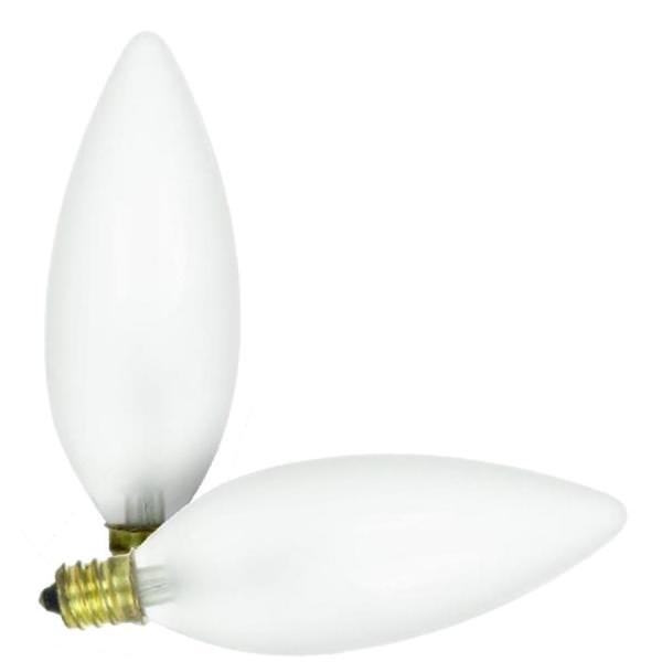 60 watt 120 volt B10 Candelabra Screw Base 2700K Warm White Dimmable (2 pack)