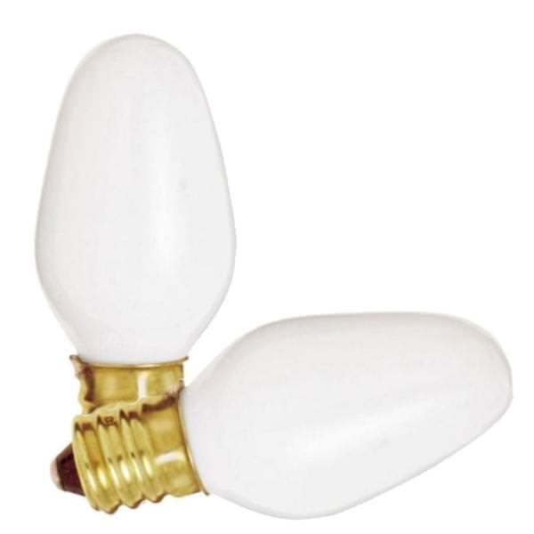 7 watt 120 volt C7 Candelabra Screw Base 2700K Dimmable (2 pack)