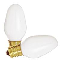 Satco 7 watt 120 volt C7 Candelabra Screw Base 2700K Dimmable (2 pack)