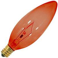 Satco 25 watt 120 volt BA9.5 Candelabra Screw Base Transparent Amber