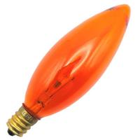 Satco 40 watt 120 volt B9.5 Candelabra Screw Base Amber