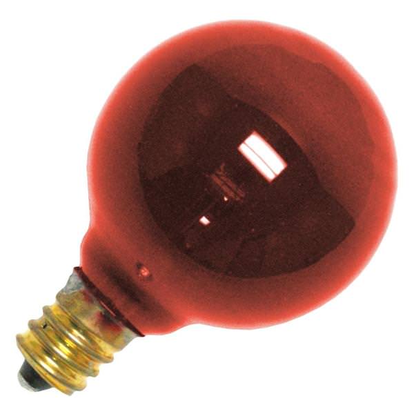 10 watt 120 volt G12.5 Candelabra Screw Base Red