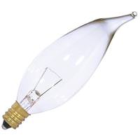 Satco 15 watt 12 volt CA10 Candelabra Screw Base 2700K Warm White Dimmable