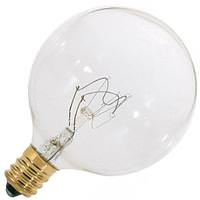 Satco 40 watt 130 volt G16.5 Candelabra Screw Base 2700K Warm White Dimmable