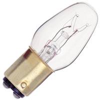 Satco 10 watt 130 volt C7 Double Contact Bayonet Base 2700K Dimmable