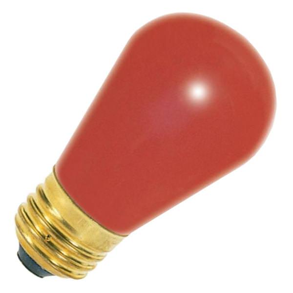 11 watt 130 volt S14 Medium Screw Base Red