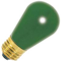 Satco 11 watt 130 volt S14 Medium Screw Base Dimmable Green