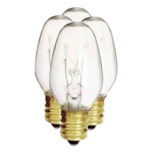 4 watt 120 volt C7 Candelabra Screw Base 2700K Dimmable (4 pack)