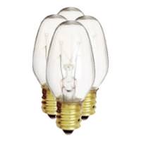 Satco 4 watt 120 volt C7 Candelabra Screw Base 2700K Dimmable (4 pack)