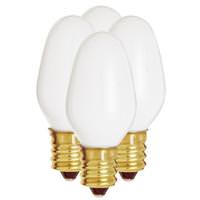 Satco 7 watt 120 volt C7 Candelabra Screw Base 2700K Dimmable (4 pack)