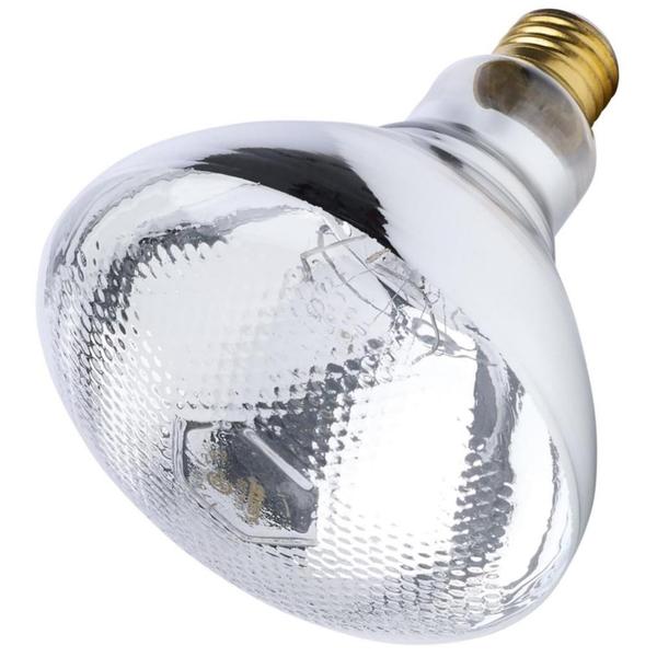 125 watt 120 volt BR38 Medium Screw Base 2850K Clear Heat Dimmable Incandescent