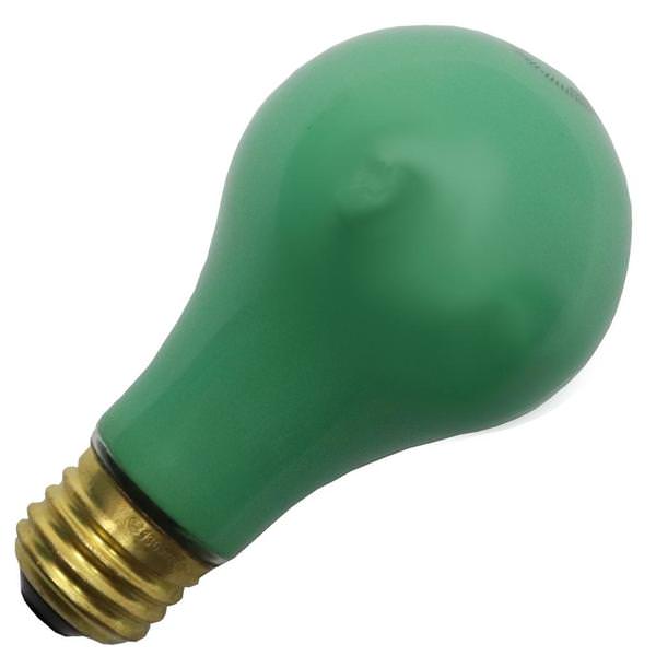 40 watt 130 volt A19 Medium Screw Base Ceramic Green