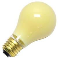 Satco 40 watt 130 volt A19 Medium Screw Base Ceramic Yellow