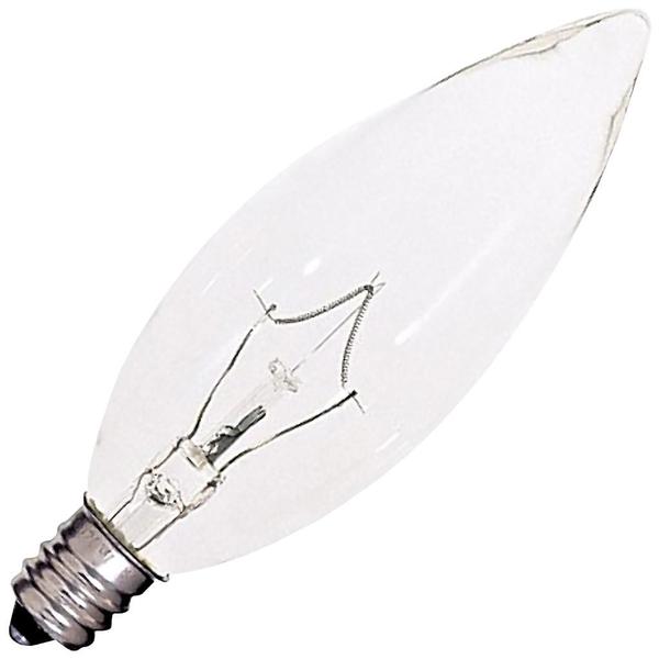25 watt 120 volt B9.5 Candelabra Screw Base 2700K Warm White Dimmable