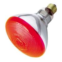 View 100 watt 230 volt BR38 European Medium Screw Base Red Flood